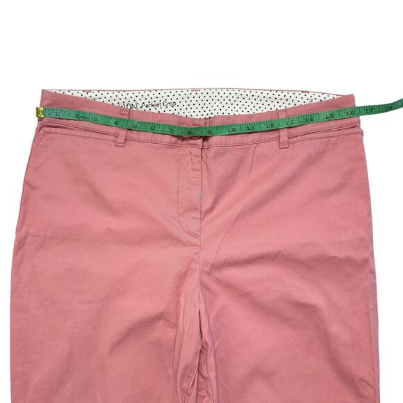 TALBOTS Perfect Crop Pink Chino Pants with Ankle Button Detail Size 10 Petite - Picture 5 of 7